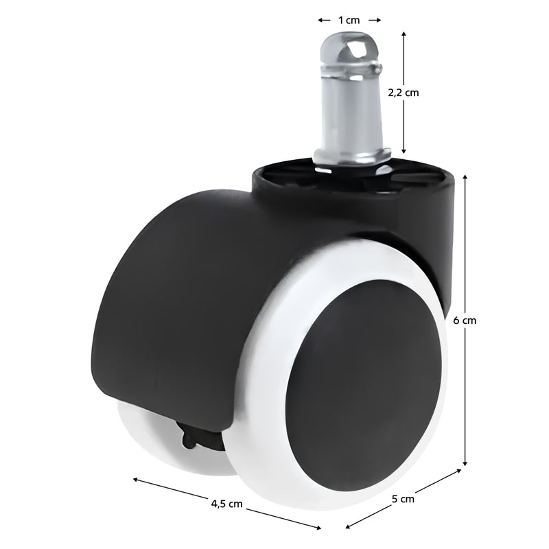 Kerék, 5 db-os szett, fekete/fehér, KOLIESKO TYP 2