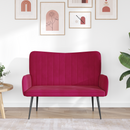 vidaXL Kétüléses Kanapé Bordó 115 x 61 x 87 cm Bársony