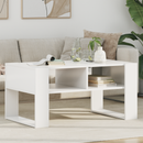 vidaXL Dohányzóasztal tárolóval Fehér 92 x 53 x 45 cm Faanyag