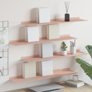 vidaXL Lebegő polc 4 pcs Rózsaszín 80 x 18 x 2,5 cm Acél