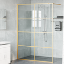 vidaXL Walk-in zuhanyfal Arany 140 x 195 cm edzett üveg