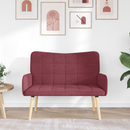 vidaXL Kétüléses Kanapé Bordó 115 x 61 x 87 cm Szövet