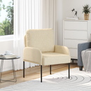 vidaXL Kanapék párnával 55cm Krém Furnér