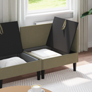 vidaXL Nappali bútor szett 3 pcs Khaki Szövet