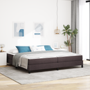 vidaXL Boxrugós ágy matracmal Sötét Barna 200 x 200 cm szövet