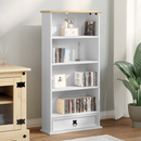 vidaXL CD tároló Fehér 52 x 17.5 x 103 cm Tömör fenyőfa