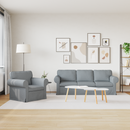 vidaXL Kanapé Szett 2 pcs Világosszürke 215 x 82 x 80 cm szövet