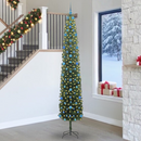 vidaXL Mű karácsonyfa 300 LED-del Zöld 270 cm PVC, acél és műanyag