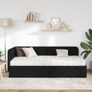 vidaXL Sarokágy keret Fekete 90 x 190 cm szövet