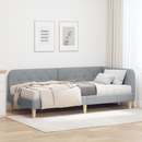 vidaXL Sarokágy keret Világosszürke 100 x 200 cm szövet