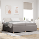 vidaXL Ágykeret matracmal Tópszínű 200 x 200 cm szövet