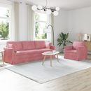 vidaXL Kanapé Szett 2 pcs Rózsaszín 228 x 78 x 80 cm Bársony
