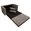 Kihúzható kanapé, szürkésbarna Taupe, BEJA