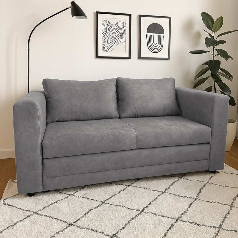 Kihúzható kanapé, szürke, BEJA