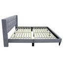 Ágy, 160x200, szürke Velvet szövet, BELATO