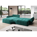 Univerzális ülőgarnitúra, smaragd, BELD ROH