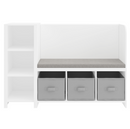 Polcállvány paddal, fehér/szürke, BENKO