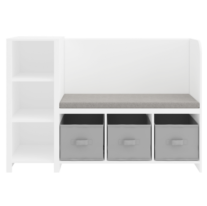 Polcállvány paddal, fehér/szürke, BENKO