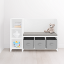 Polcállvány paddal, fehér/szürke, BENKO