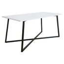 Dohányzóasztal, fehér/fekete, BERTEL