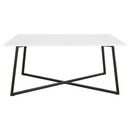 Dohányzóasztal, fehér/fekete, BERTEL