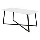 Dohányzóasztal, fehér/fekete, BERTEL