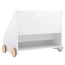 Gyerek könyvespolc kerekekkel, fehér, BERUS