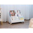 Gyerek könyvespolc kerekekkel, fehér, BERUS