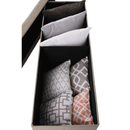 Összehajtható puff, bézs szövet, UMINA