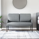 vidaXL Kanapék párnával 110cm Világosszürke Furnér