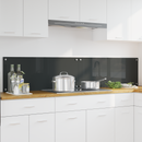 vidaXL Konyhai hátfal 2 pcs Sötétszürke 100 x 40 cm edzett üveg