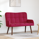 vidaXL Kétüléses Kanapé Bordó 115 x 61 x 87 cm Bársony
