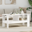 vidaXL Dohányzóasztal Fehér 90 x 50 x 45 cm Faanyag