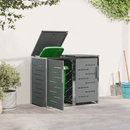 vidaXL Kerekes Hulladékgyűjtő Tárolás for 2 Bins 240L Szürke