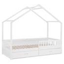 Montessori ágy, 90x200, fehér, tömör, BIANKA