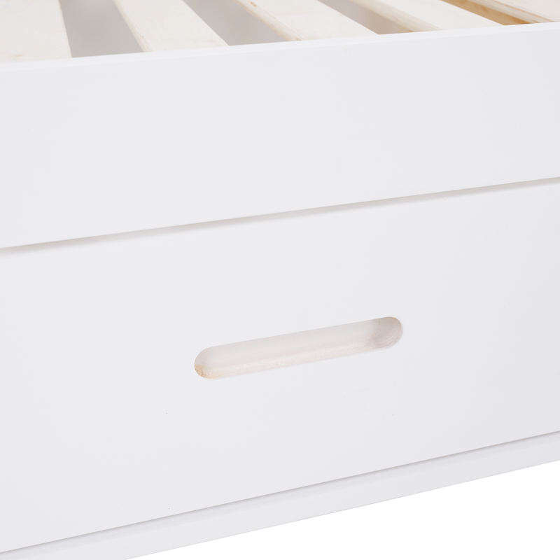 Montessori ágy, 90x200, fehér, tömör, BIANKA