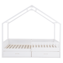 Montessori ágy, 90x200, fehér, tömör, BIANKA