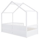 Montessori ágy, 90x200, fehér, tömör, BIANKA