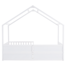 Montessori ágy, 90x200, fehér, tömör, BIANKA