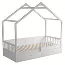 Montessori ágy, 90x200, fehér, tömör, BIANKA