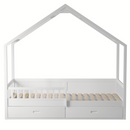 Montessori ágy, 90x200, fehér, tömör, BIANKA