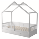 Montessori ágy, 90x200, fehér, tömör, BIANKA