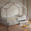 Montessori ágy, 90x200, fehér, tömör, BIANKA