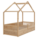 Montessori ágy, 90x200, természetes, tömör, BIANKA