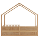 Montessori ágy, 90x200, természetes, tömör, BIANKA