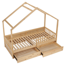 Montessori ágy, 90x200, természetes, tömör, BIANKA