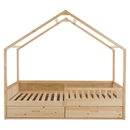 Montessori ágy, 90x200, természetes, tömör, BIANKA