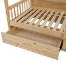 Montessori ágy, 90x200, természetes, tömör, BIANKA