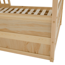 Montessori ágy, 90x200, természetes, tömör, BIANKA