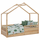 Montessori ágy, 90x200, természetes, tömör, BIANKA